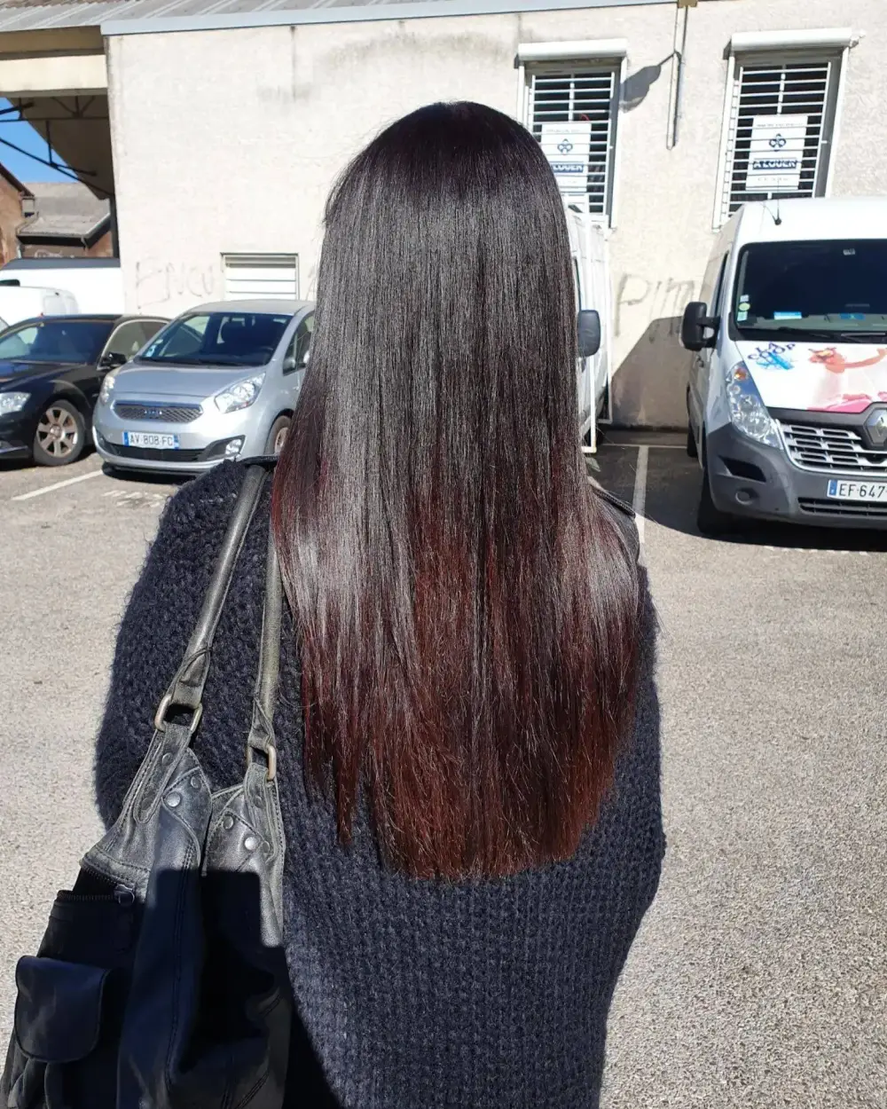 cheveux long couleur avec reflet ambre
